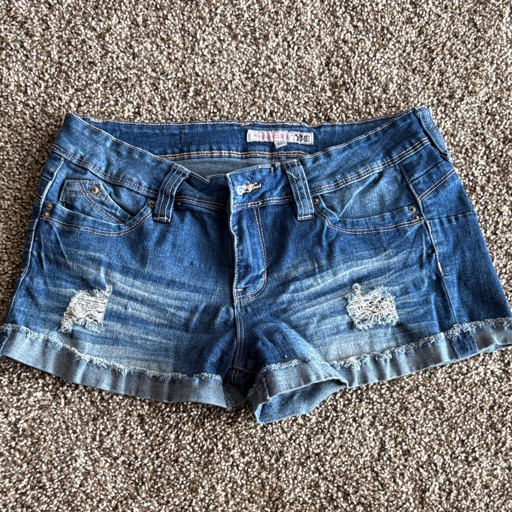 YMI Distressed Blue Jean Shorts